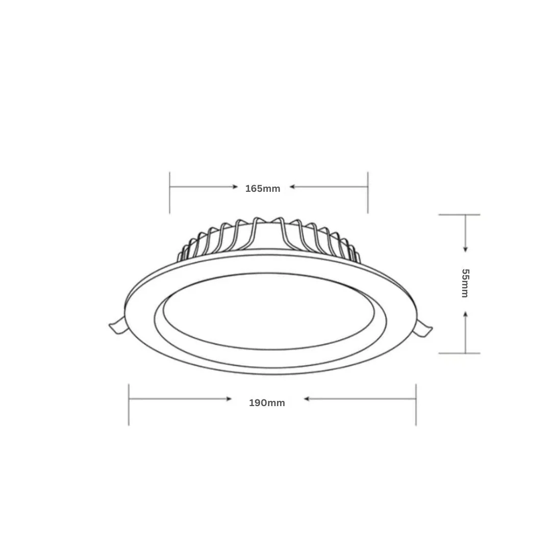 INFINITE 302 20W Tri-Colour LED Downlight 165mm cut out - Image 2