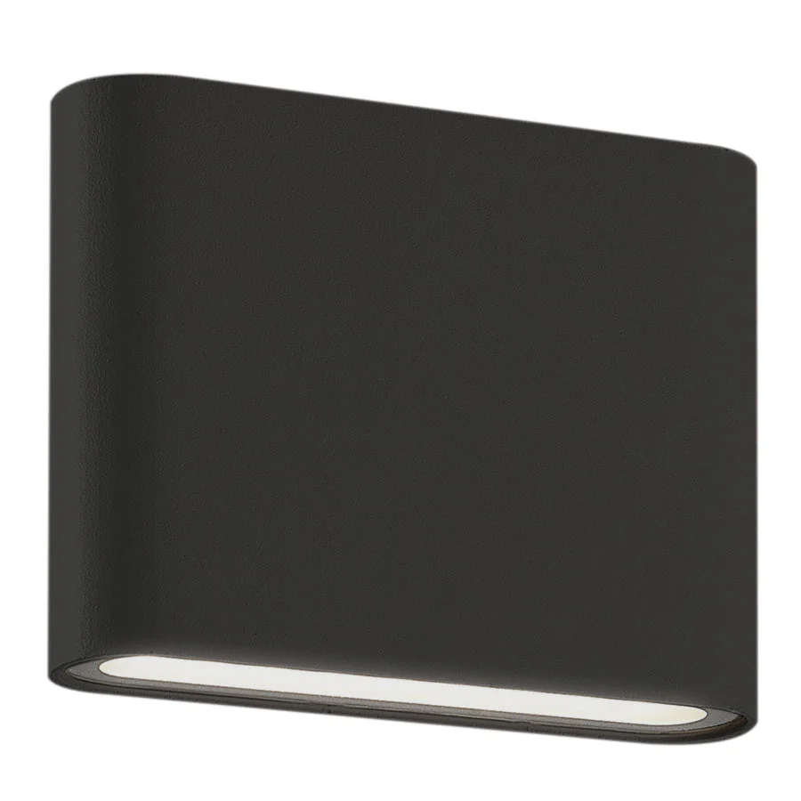 Integra Outdoor LED Wall Light  in Matt Black or White 6w Tricolour LED Up and Down Wall Light