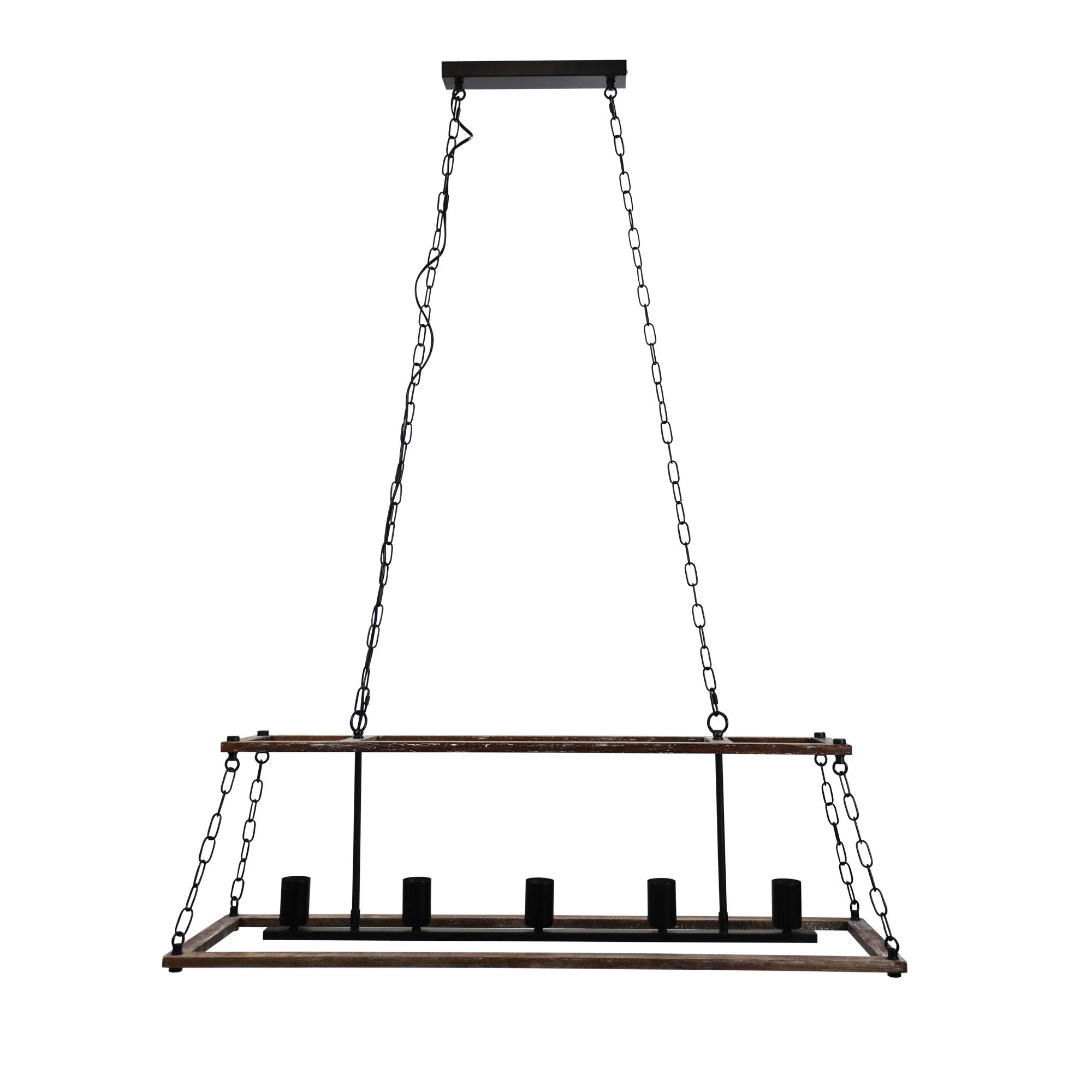 Island 5 Light Pendant Natural / Black - SL65115 - Image 6