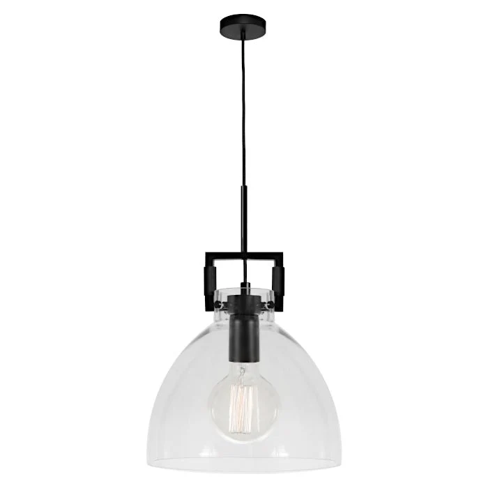 Jean 1 Light Pendant Black or Gold