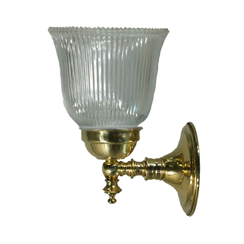 KLINE 1 Light Clear or Frost Glass Wall Light - Chrome or Brass - Image 3