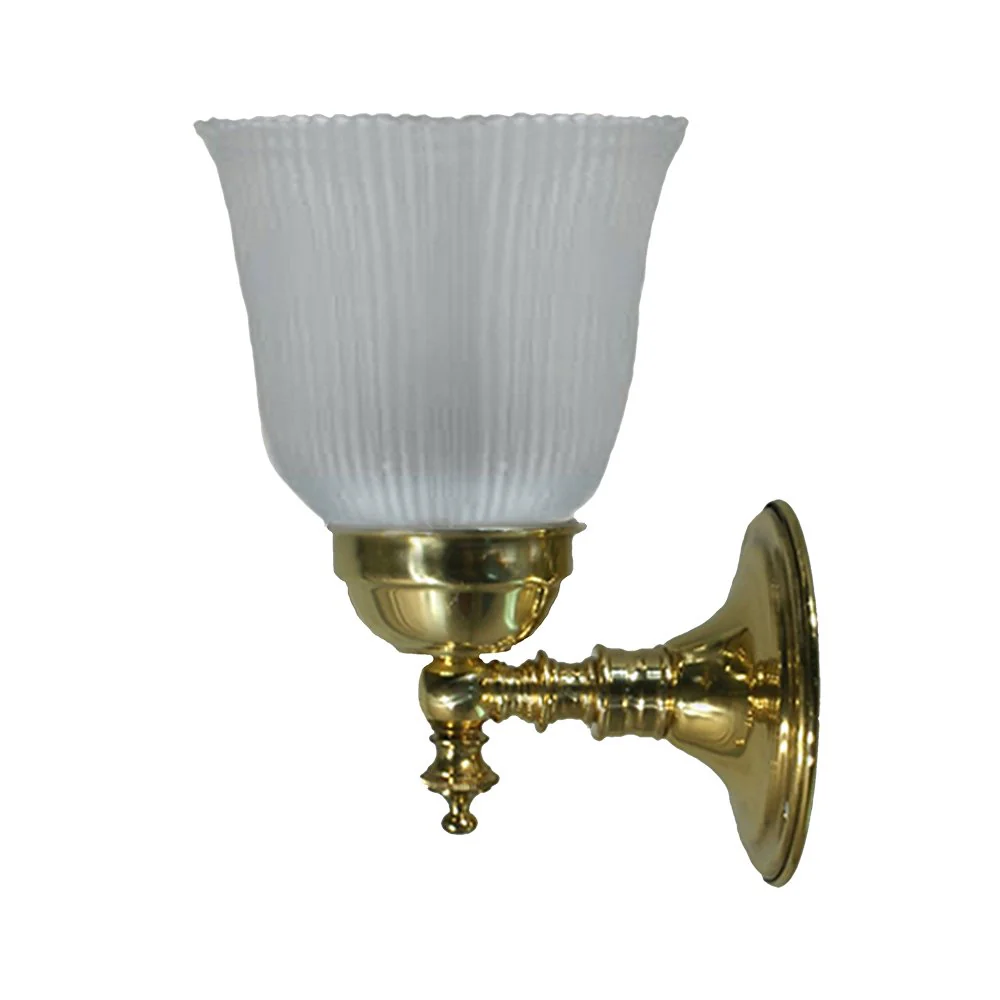 KLINE 1 Light Clear or Frost Glass Wall Light - Chrome or Brass - Image 4
