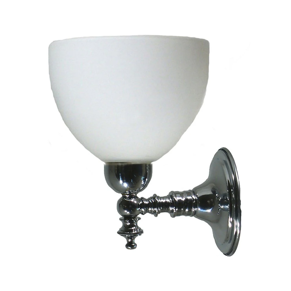 KOSCINA 1 Light Chrome or Brass Frost Glass Wall Light