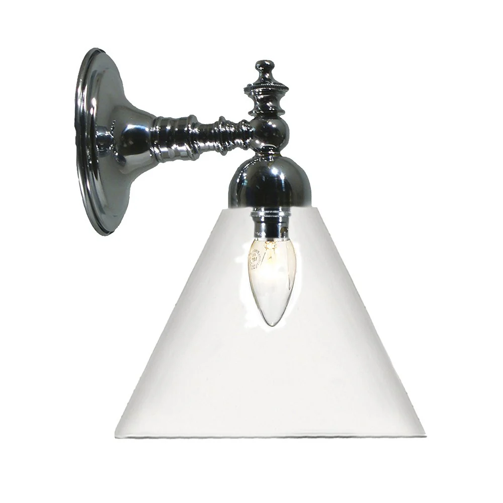 KOSCINA 1 Light Clear or Frost Glass Wall Light - Chrome or Brass - Image 2