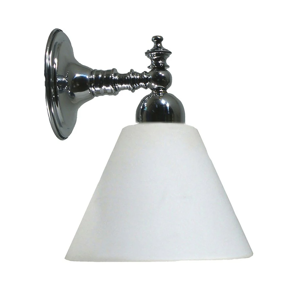 KOSCINA 1 Light Clear or Frost Glass Wall Light - Chrome or Brass - Image 4