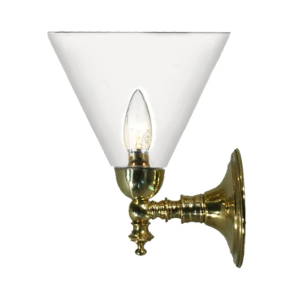 KOSCINA 1 Light Clear or Frost Glass Wall Light - Chrome or Brass - Image 5