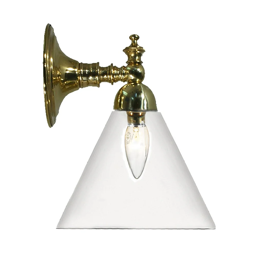 KOSCINA 1 Light Clear or Frost Glass Wall Light - Chrome or Brass - Image 6