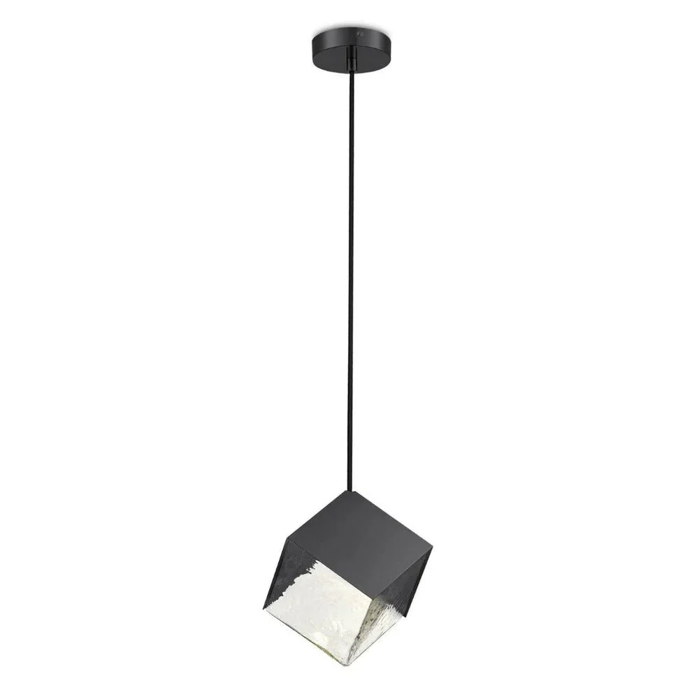 KUBO Glass Pendant Light in Gold or Black | Lighting Creations - Image 2