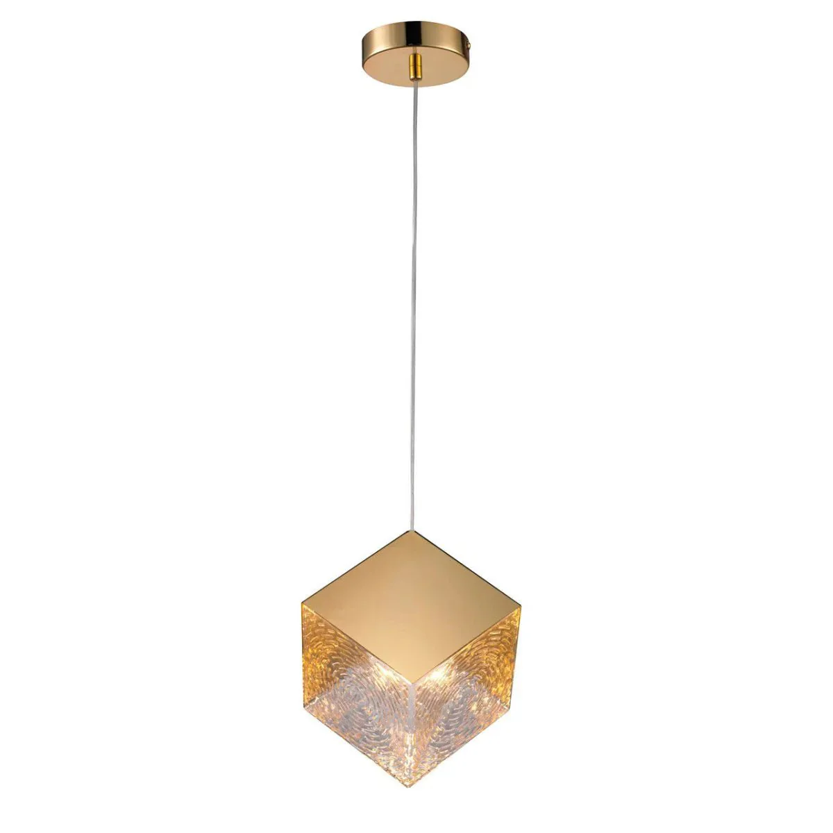 KUBO Glass Pendant Light in Gold or Black | Lighting Creations - Image 3