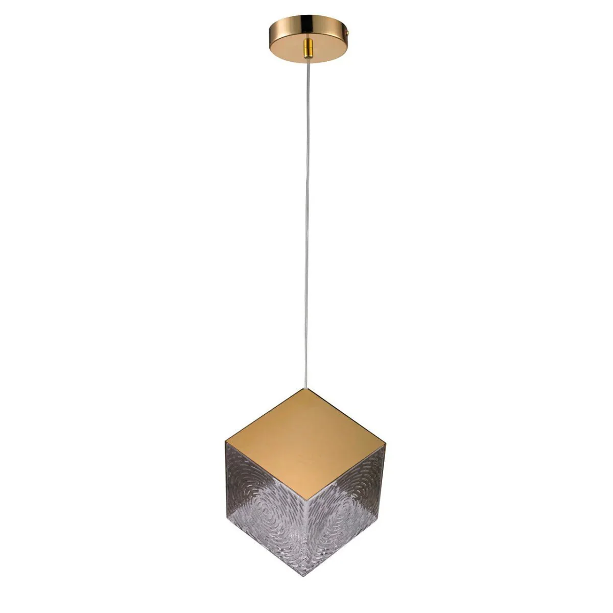 KUBO Glass Pendant Light in Gold or Black | Lighting Creations - Image 4