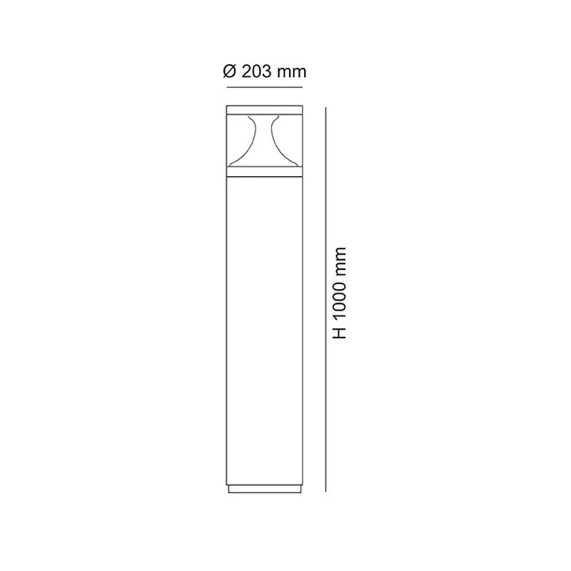 LED Bollard Light 18Ww 6000kK IP54 in Black/White SAL Sunny Lighting - SLA7102BK, SLA7102SL - Image 2