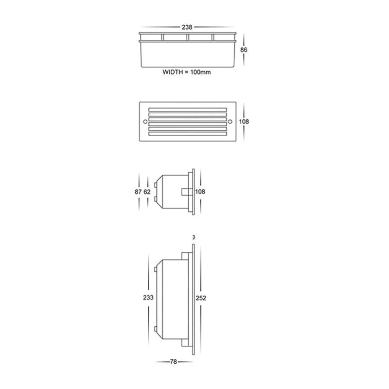 LED Brick Light with Grill 10w Black/316 SS/White Havit Lighting - HV3004T - Image 5