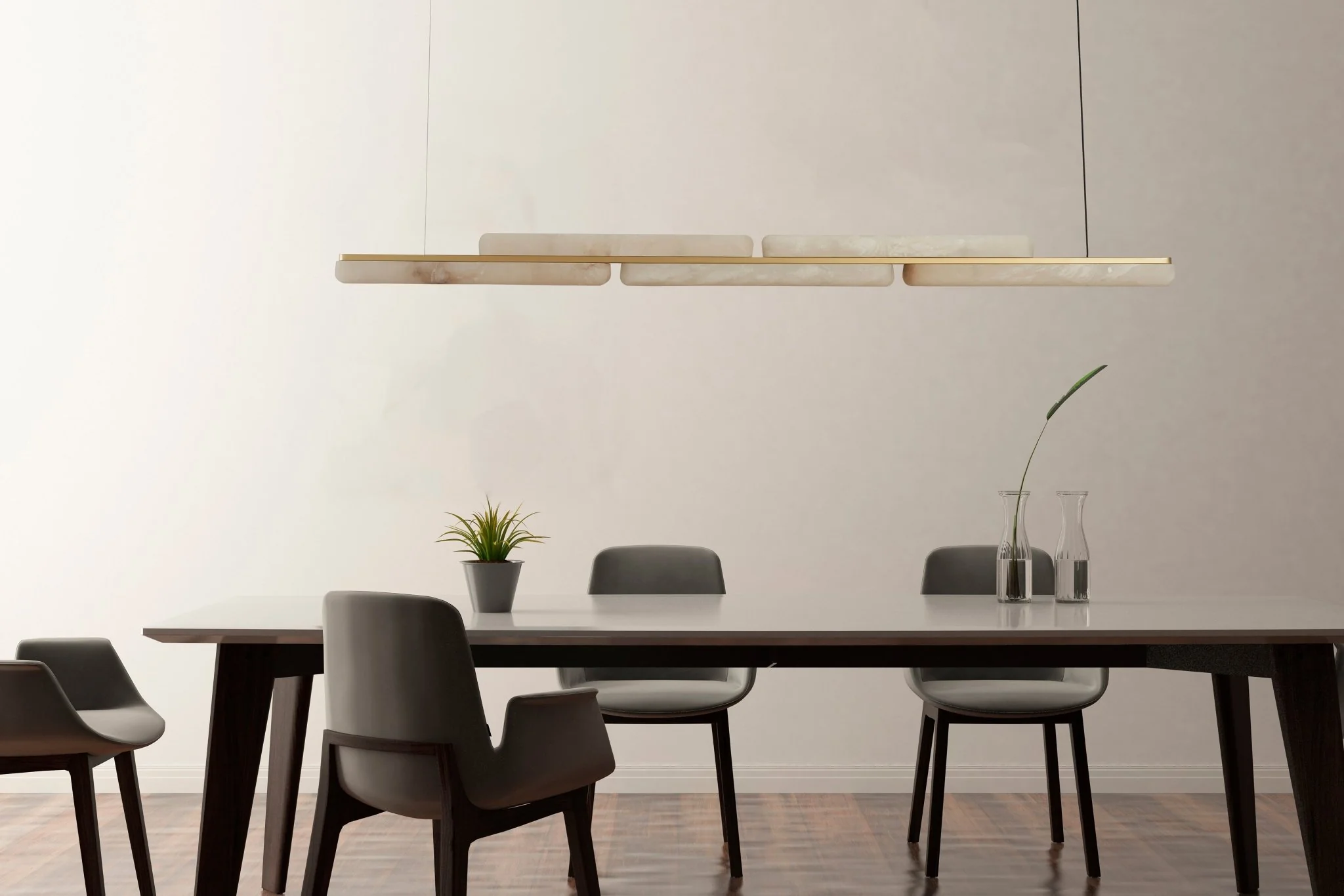 Lina Marble Pendant Light in Antique Brass or Brass | Lighting Creations - Image 6