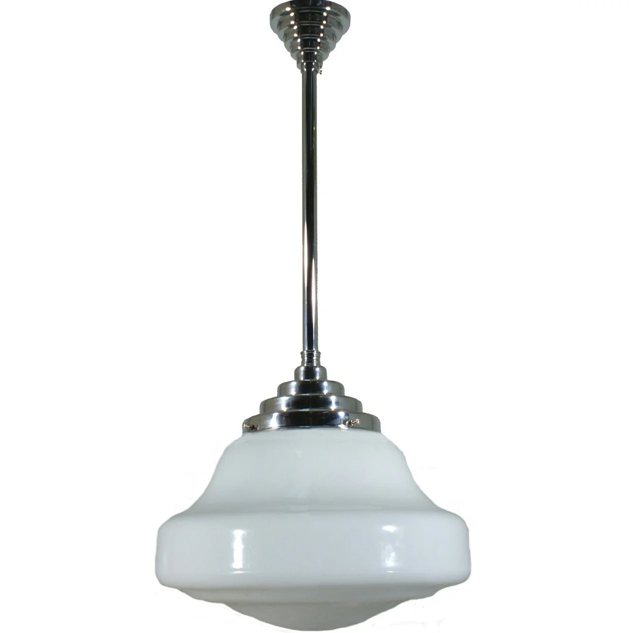 LINCOLN 1 Light Rod Pendant Light - Black/Chrome/Polished Brass/Chrome Retro - Image 4