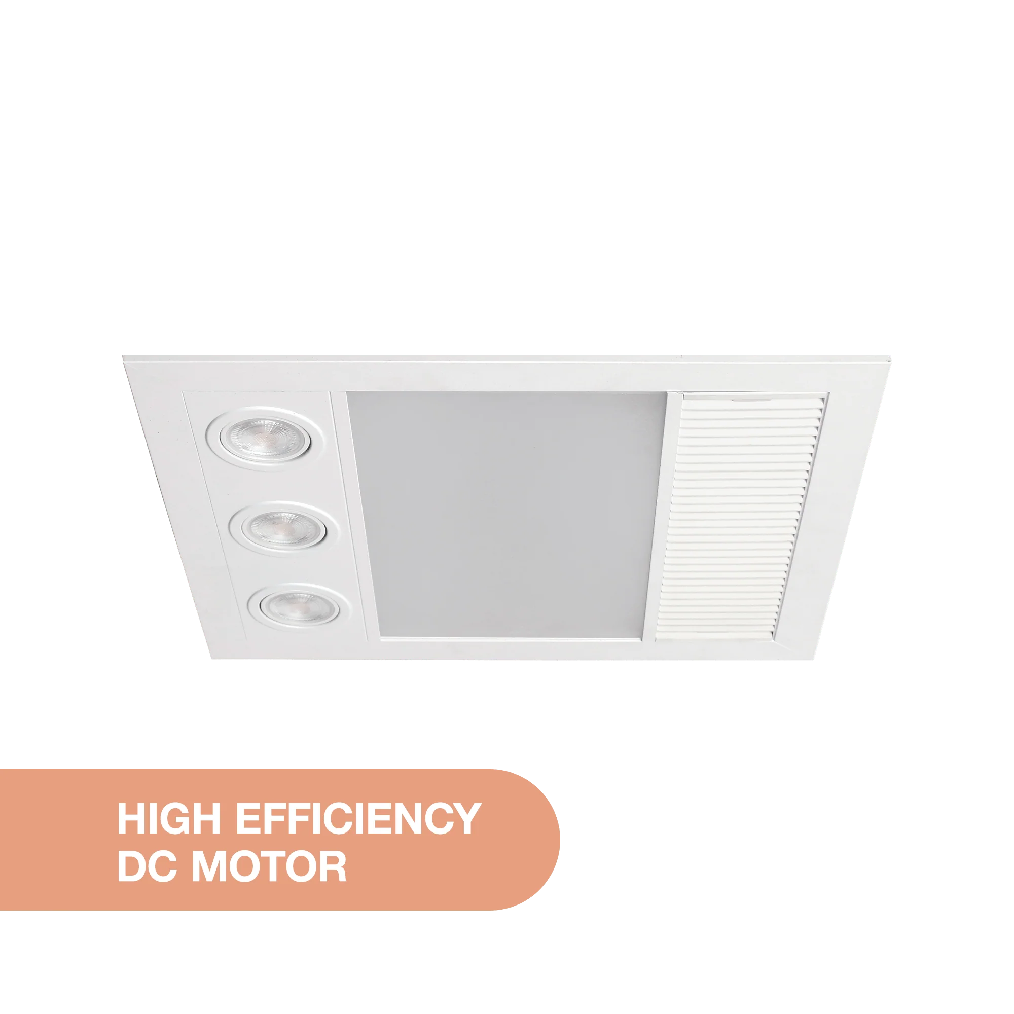 Linux Mini DC – 3 in 1 Bathroom Heater and Exhaust Fan with Tricolour LED Light - Image 2