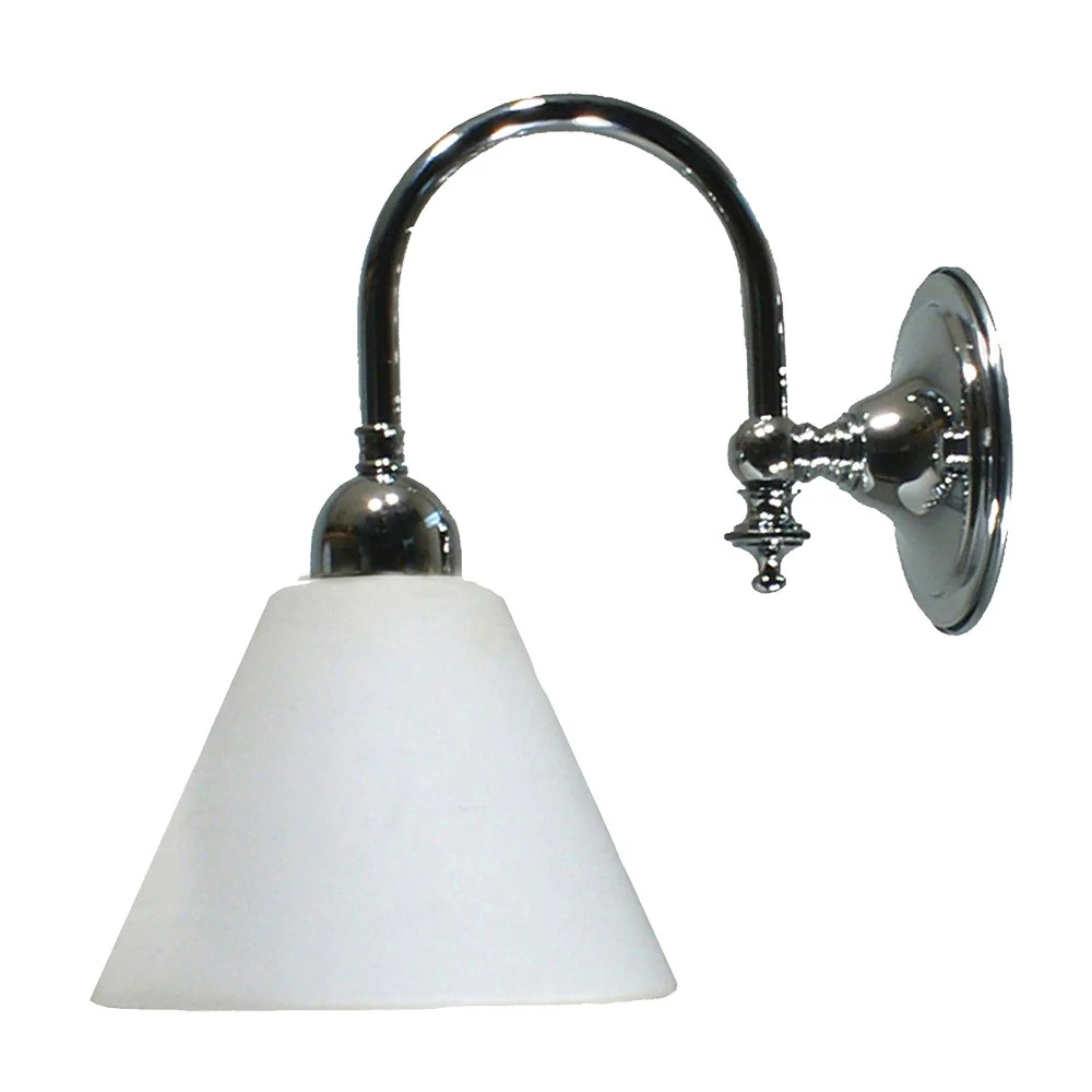 LOXTON 1 Light Clear or Frost Glass Wall Light - Chrome or Brass - Image 2