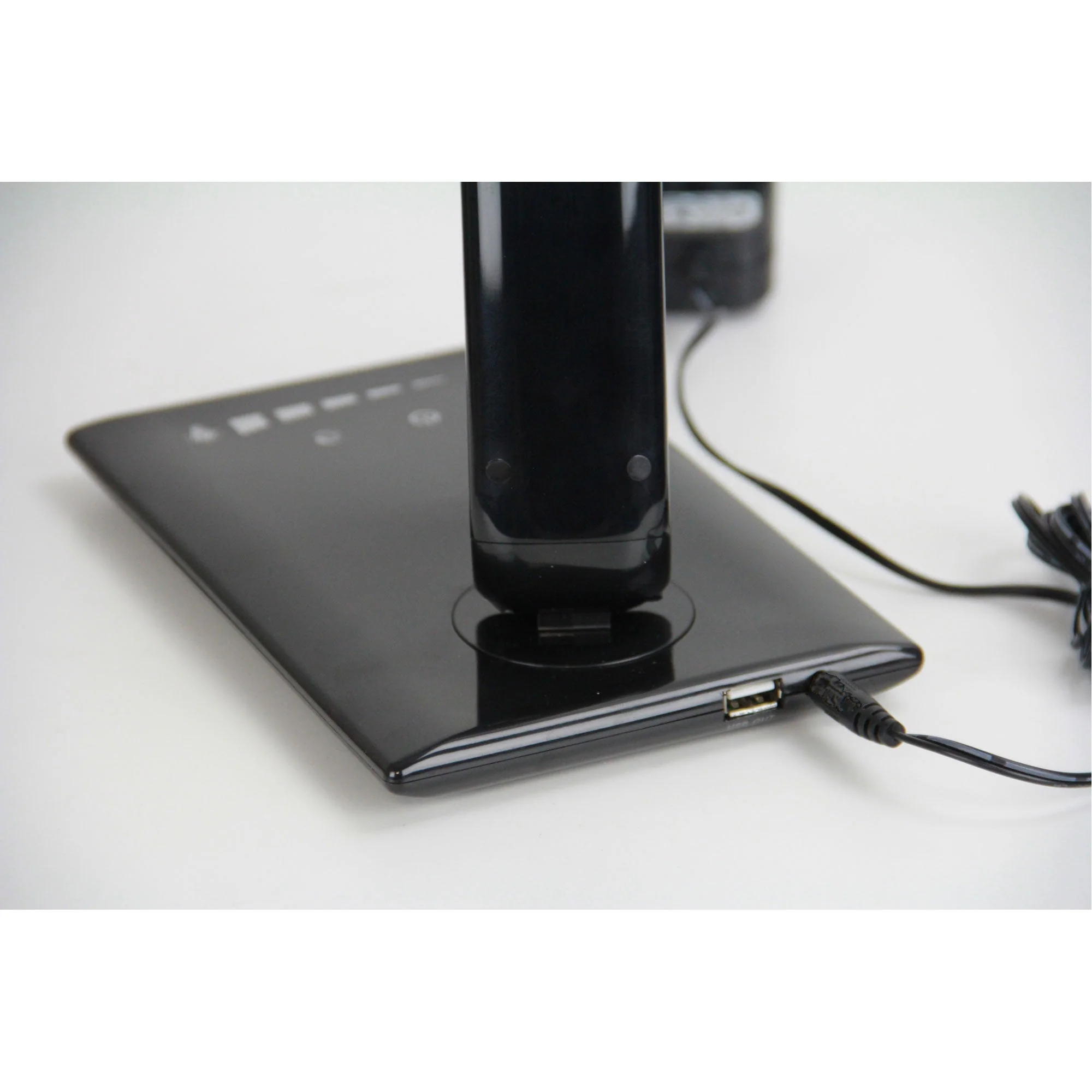 Luke LED Black Desk Lamp Touch Dim USB Port - Image 3