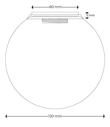 Luna Ball Wall Light 125mm | Lighting Creations - Image 2