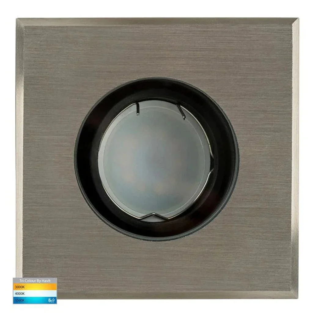 Luta LED inground Light Square in 316 Stainless Steel TRI Colour Havit Lighting - HV1825T-SQ