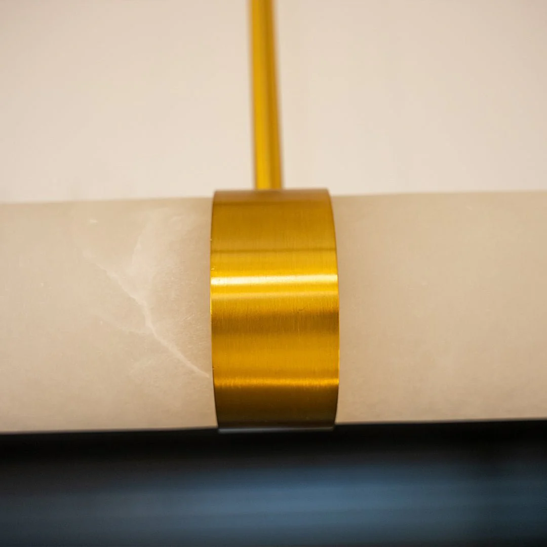 MADISON Spanish Marble Linear LED Pendant - Black, Brass, Antique Brass and Coffee | Lighting Creations - Image 13