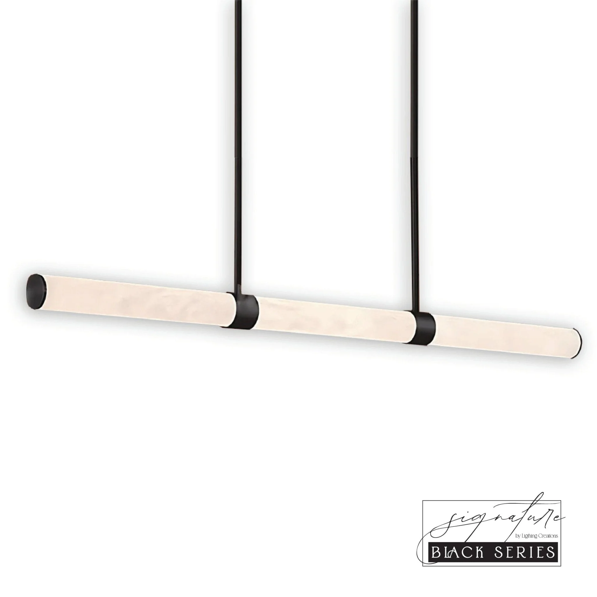 MADISON Spanish Marble Linear LED Pendant - Black, Brass, Antique Brass and Coffee | Lighting Creations - Image 4