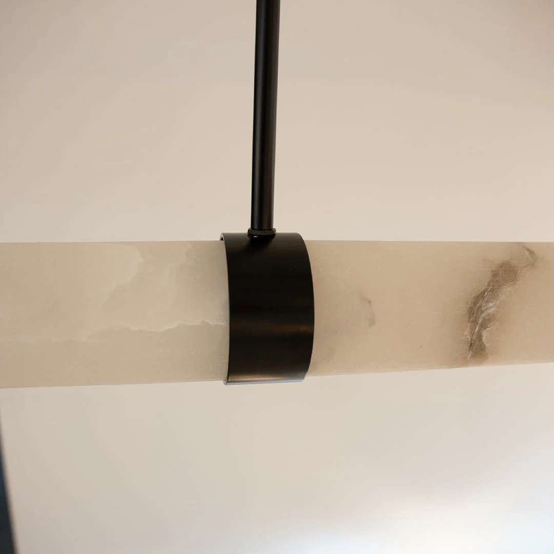 MADISON Spanish Marble Linear LED Pendant - Black, Brass, Antique Brass and Coffee | Lighting Creations - Image 9