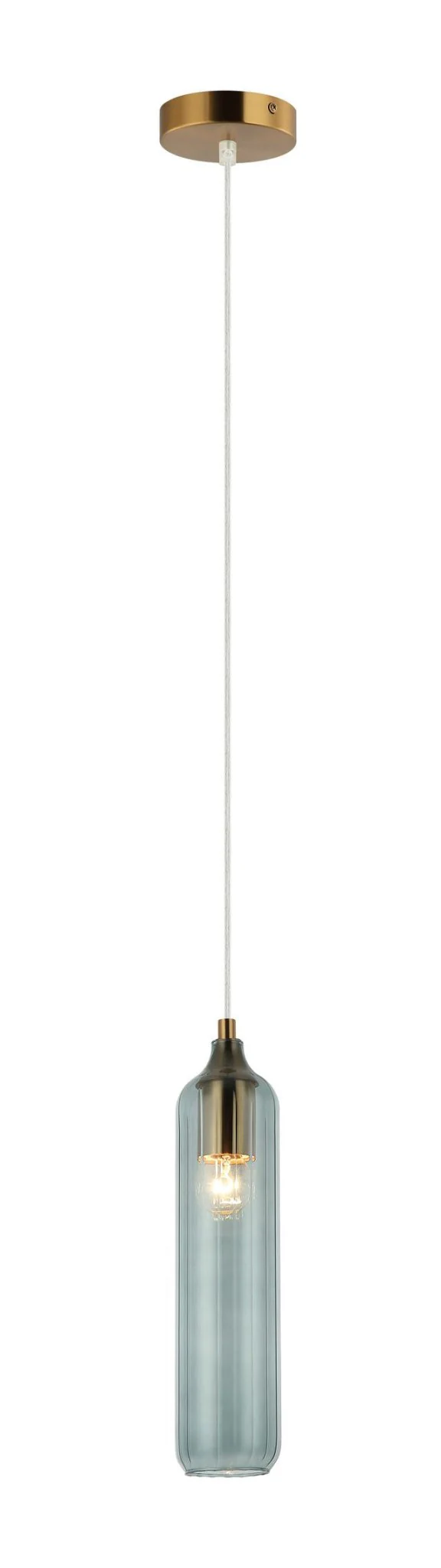 Manga Glass Cylinder Pendant Light in Smokey Black, Green, Blue, Amber, Clear - Image 5