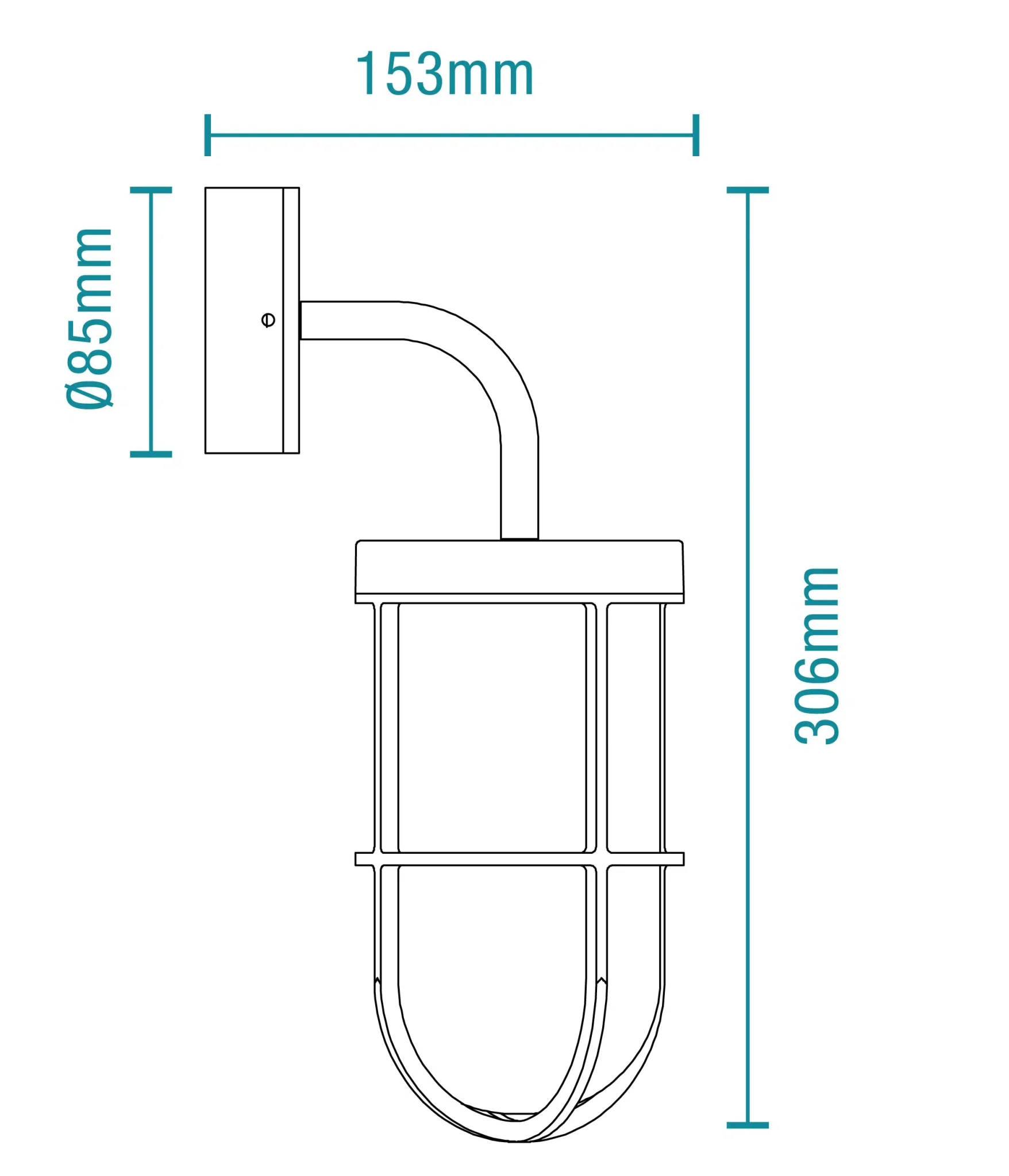 Martec Bronte E27 Exterior Wall Light - Image 3