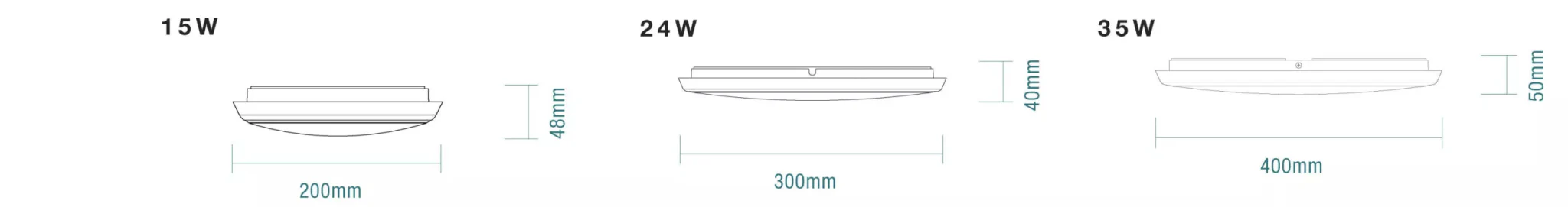 Martec Conrad Tricolour LED Ceiling Oyster Lights - Image 2