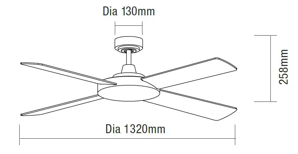 Martec Razor 52″ AC Ceiling Fan with Wall Controller - Image 3