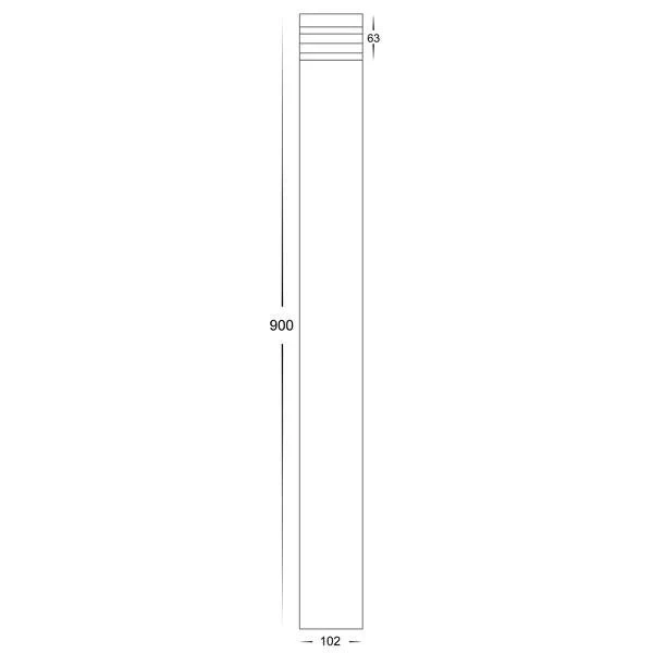 Maxi 900 Louvred LED Bollard Light TRI Colour 5w/9w in Black or 316 Stainless Steel Havit Lighting - HV1618T - Image 6