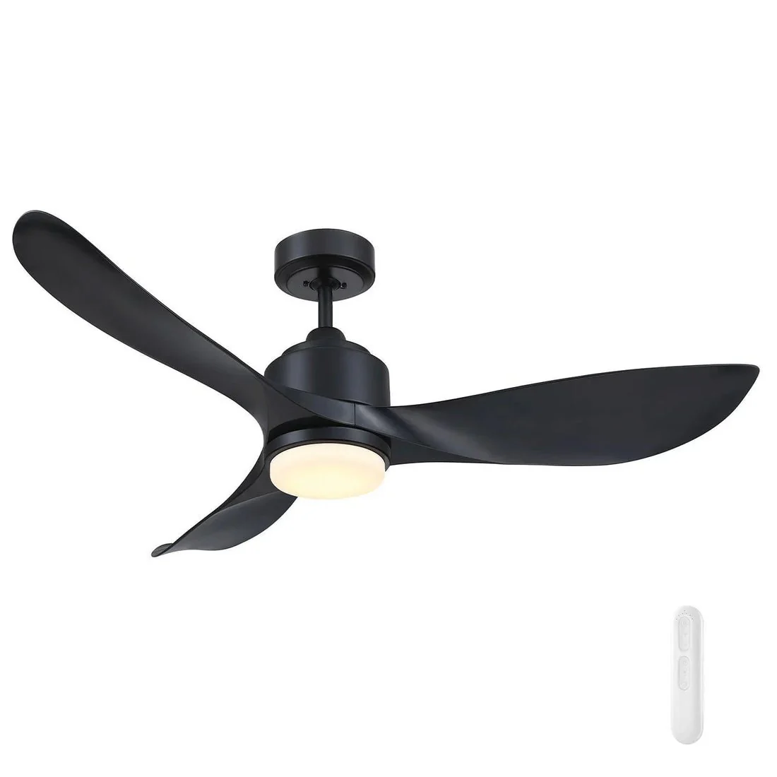 Mercator Eagle II Lite Ceiling Fan With Remote And LED Light Rubbed Bronze or Black - Image 2