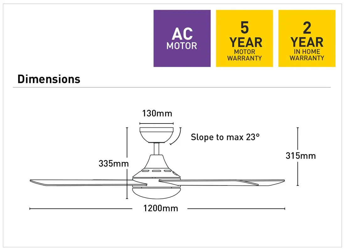 Mercator Lonsdale AC Ceiling Fan - Image 2