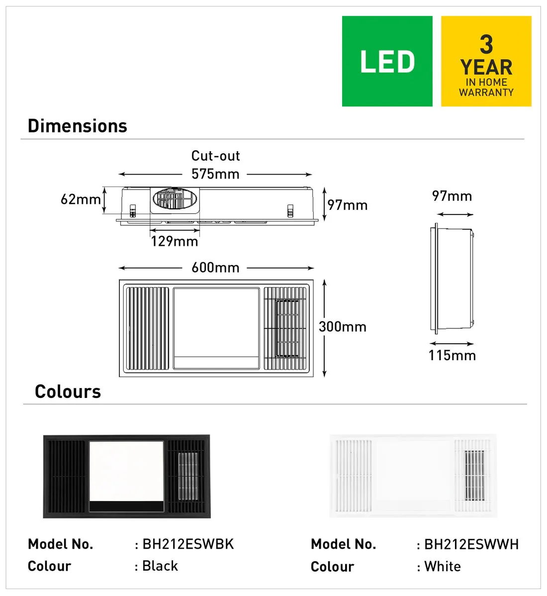 Mercator Mercury CCT 3 In 1 Bathroom Solution - Image 3