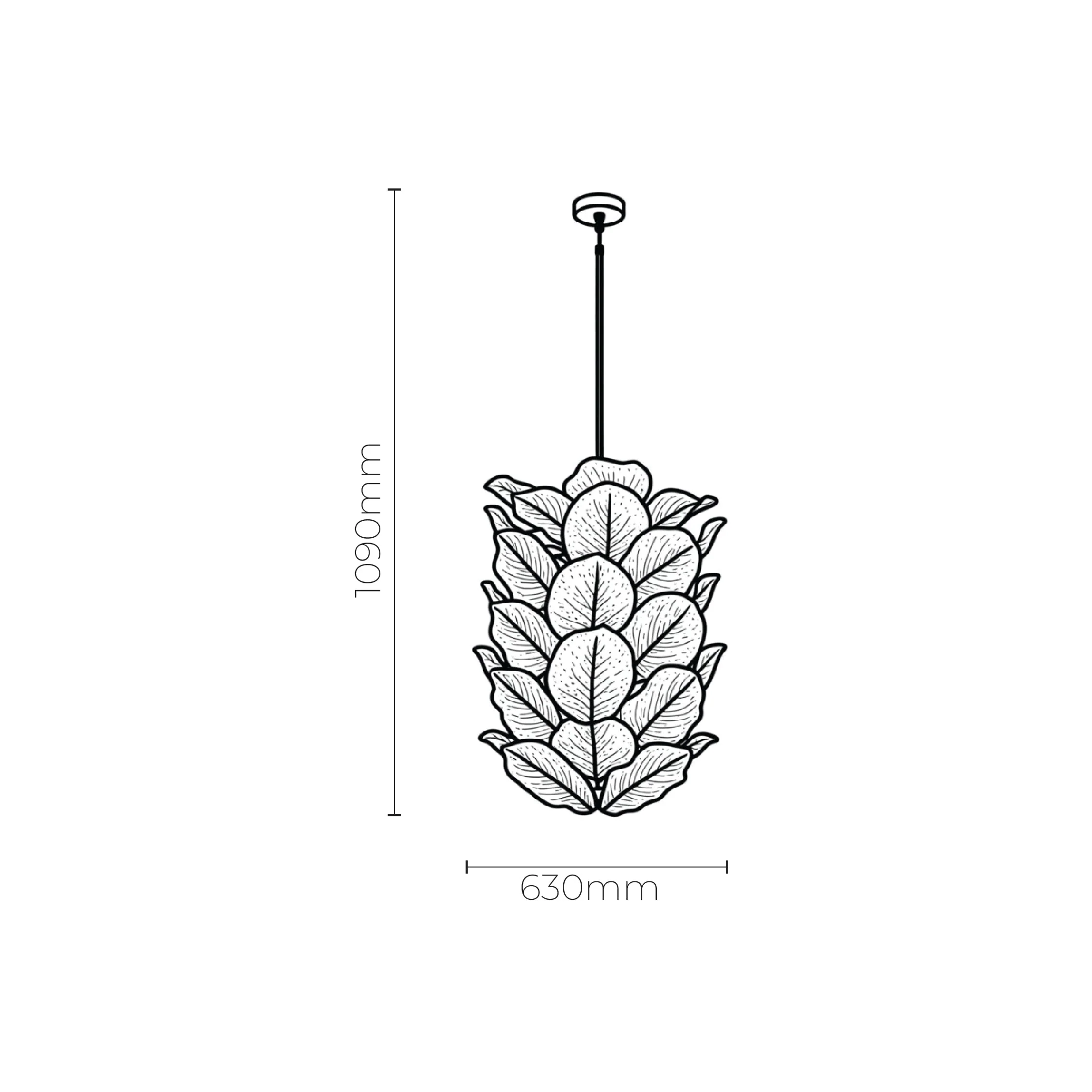 MONTE-CARLO 40 Light Floral Pendant Light | Lighting Creations - Image 3
