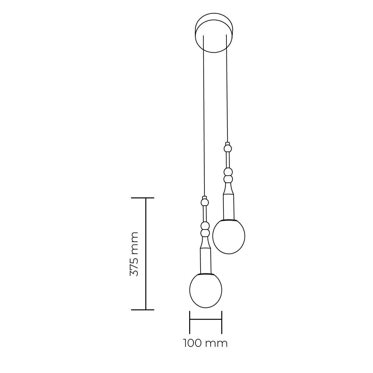 Moreno Pendant Light Single or Two Lights – Matte Bronze  | Lighting Creations - Image 4