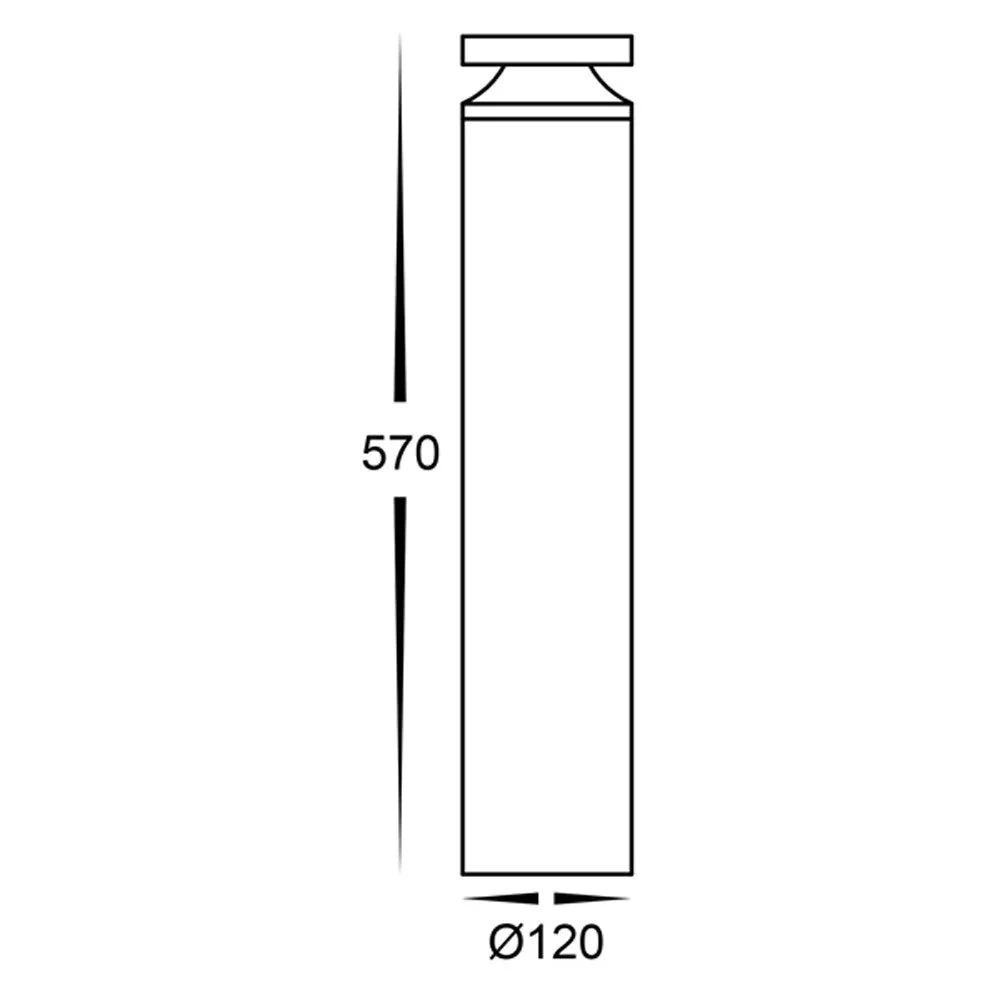 Noray LED Bollard Light Round CCT 570mm in Black Havit Lighting - HV1638T-BLK-RND - Image 2