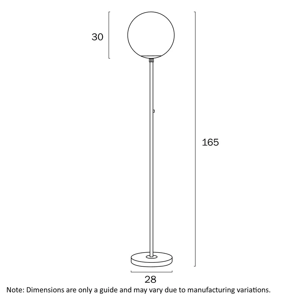 Oliana Floor Lamp 1Lt in Antique Gold & Alabastro Glass - Image 3