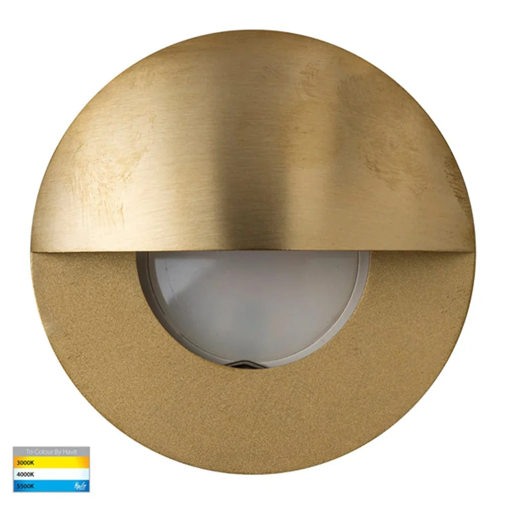 Ollo LED Step Light with Eyelid TRI Colour 5w in BLK/SS316/CP/AB/BR/GPH Havit Lighting - HV19012T - Image 10