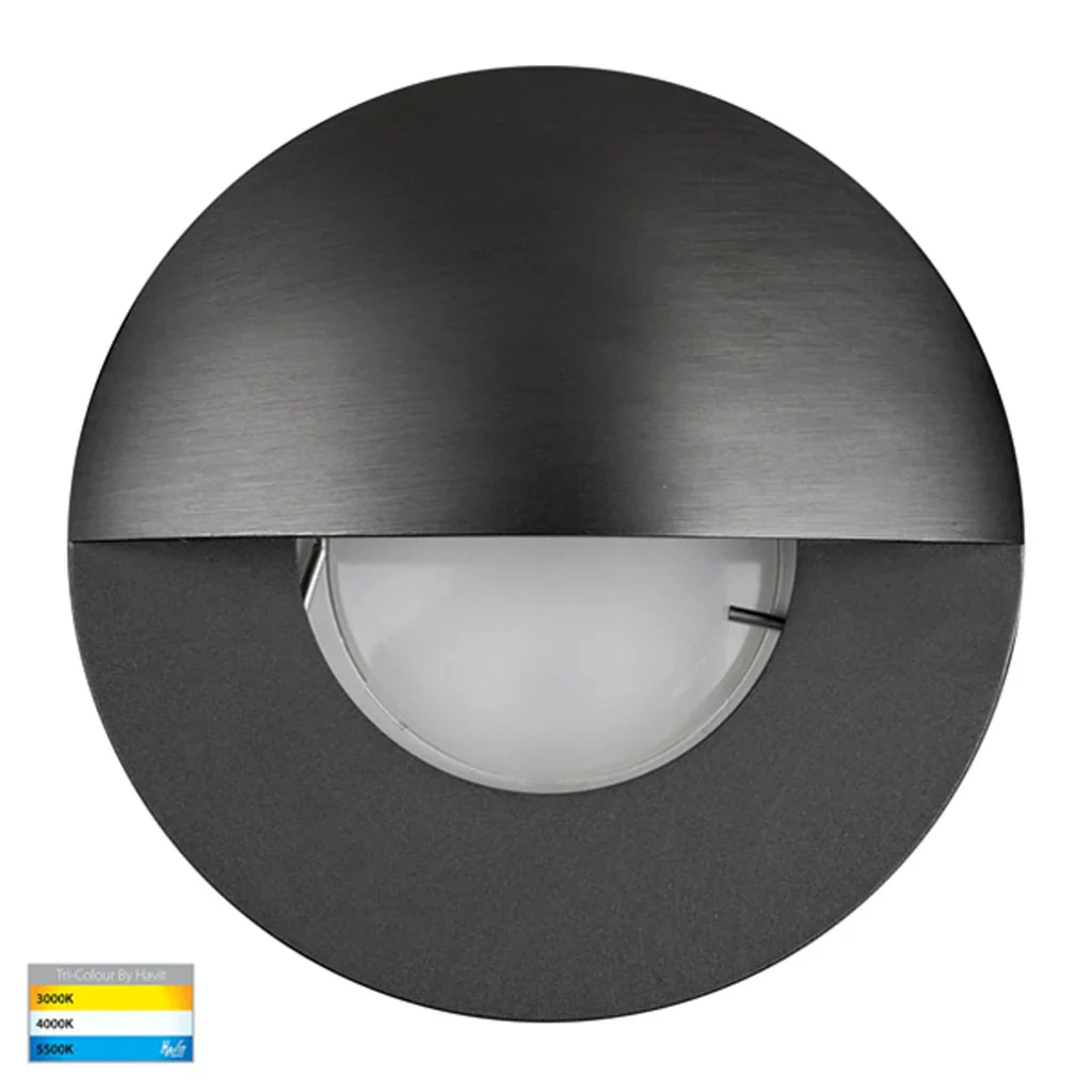 Ollo LED Step Light with Eyelid TRI Colour 5w in BLK/SS316/CP/AB/BR/GPH Havit Lighting - HV19012T - Image 13