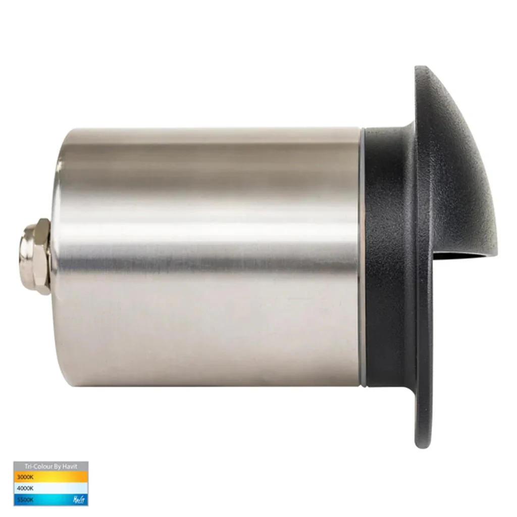 Ollo LED Step Light with Eyelid TRI Colour 5w in BLK/SS316/CP/AB/BR/GPH Havit Lighting - HV19012T - Image 3