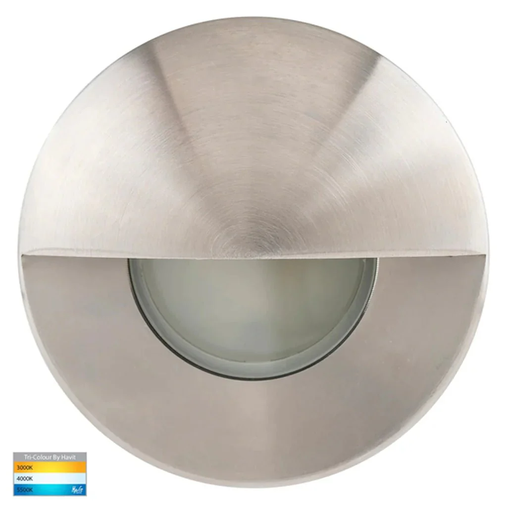 Ollo LED Step Light with Eyelid TRI Colour 5w in BLK/SS316/CP/AB/BR/GPH Havit Lighting - HV19012T - Image 4