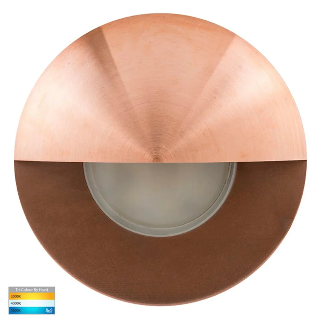 Ollo LED Step Light with Eyelid TRI Colour 5w in BLK/SS316/CP/AB/BR/GPH Havit Lighting - HV19012T - Image 6