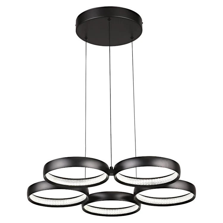 Olympus 5 Light LED Pendant Gold, White or Black