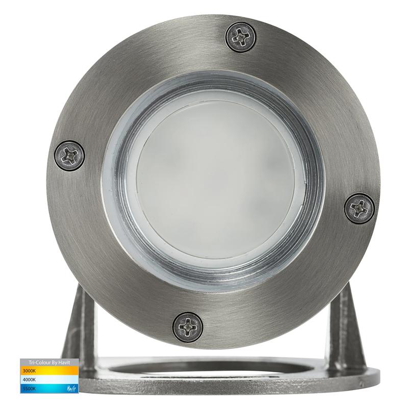 Onder LED Pond Light TRI Colour 5w in 316 Stainless Steel Havit Lighting - HV1491T - Image 2