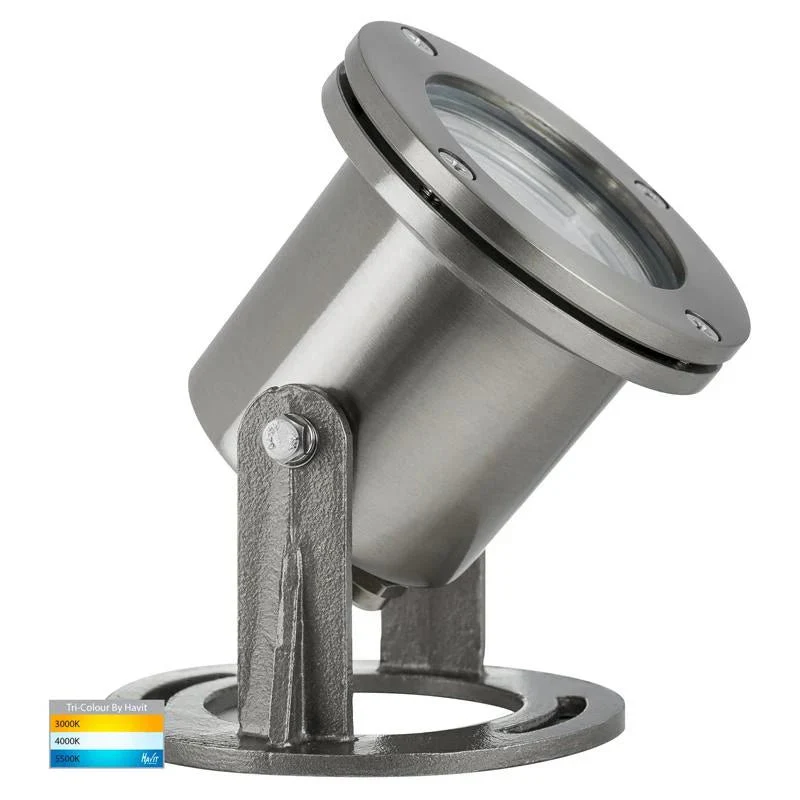 Onder LED Pond Light TRI Colour 5w in 316 Stainless Steel Havit Lighting - HV1491T - Image 3