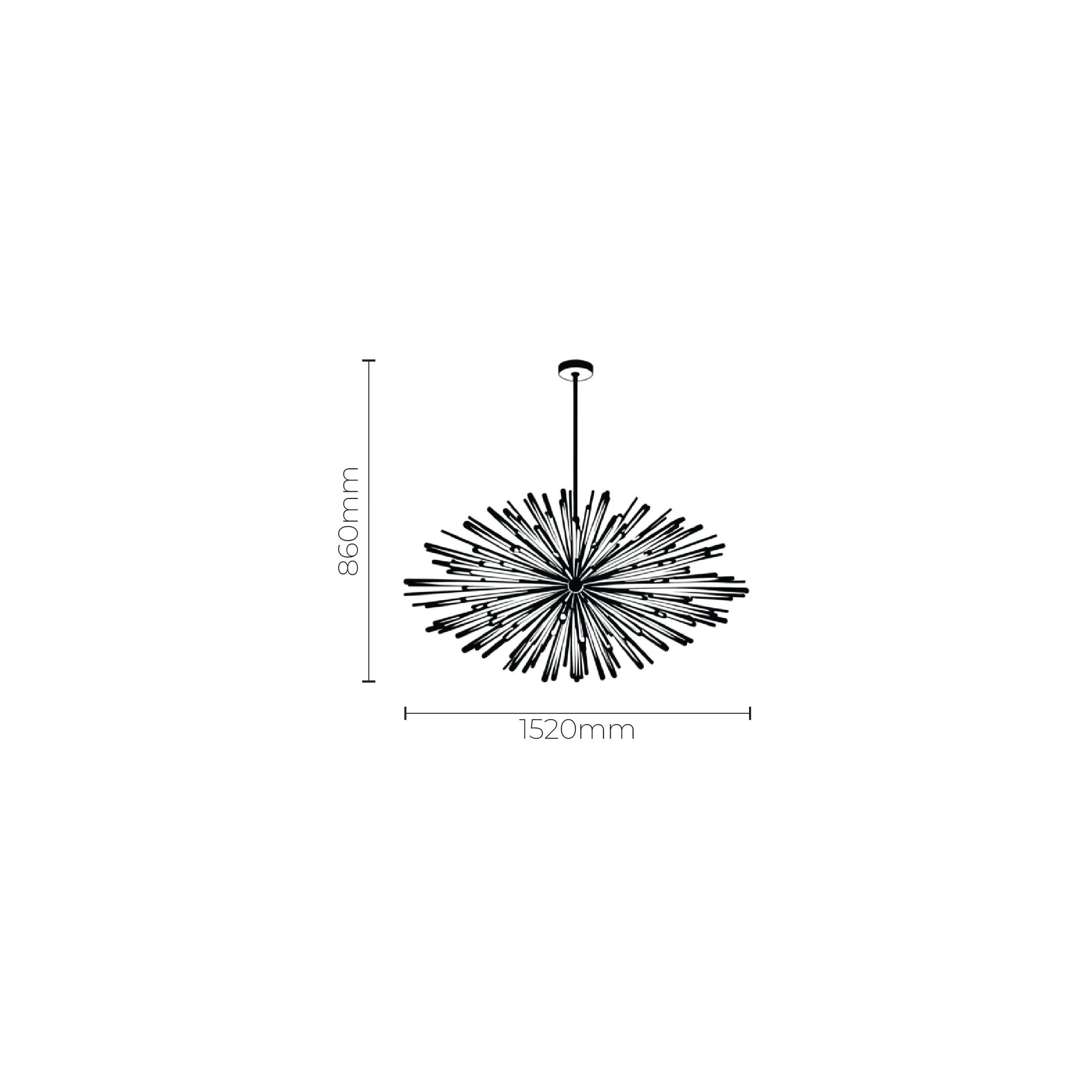 Orion Star Pendant Light in Black or Brass | Lighting Creations - Image 3