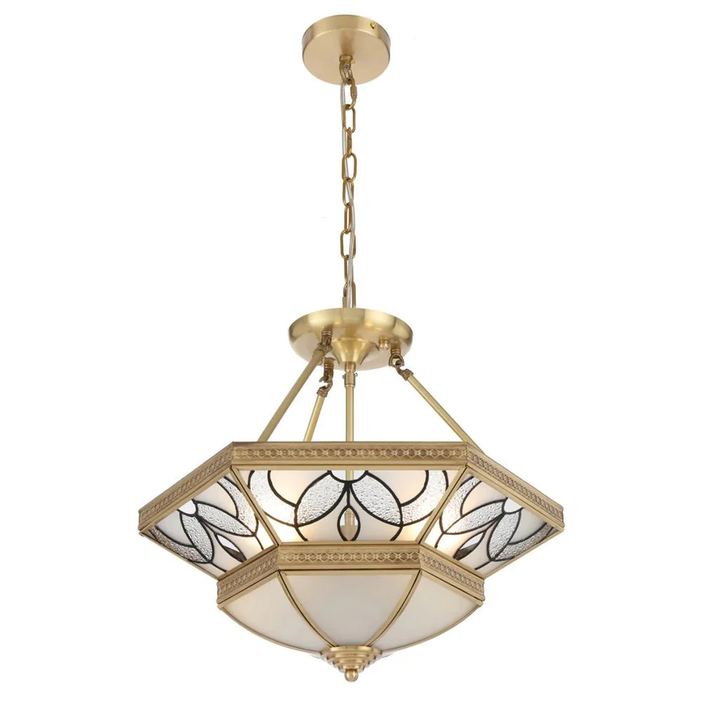 Orista CTC Pendant Light 6Lt in Brass