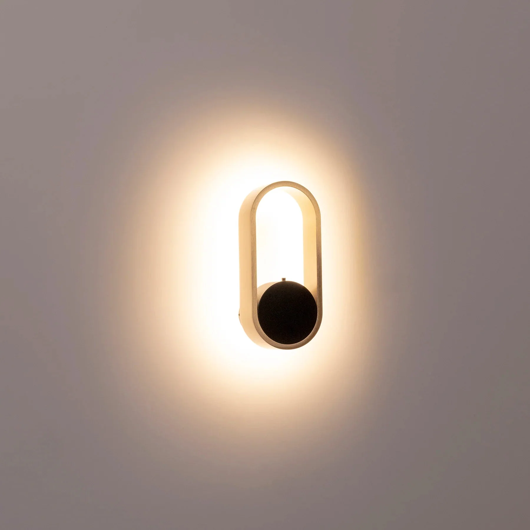 Ovale Indoor LED Wall Light in Black, Black/Brass, White, White/Brass Havit Lighting - HV8080T - Image 13