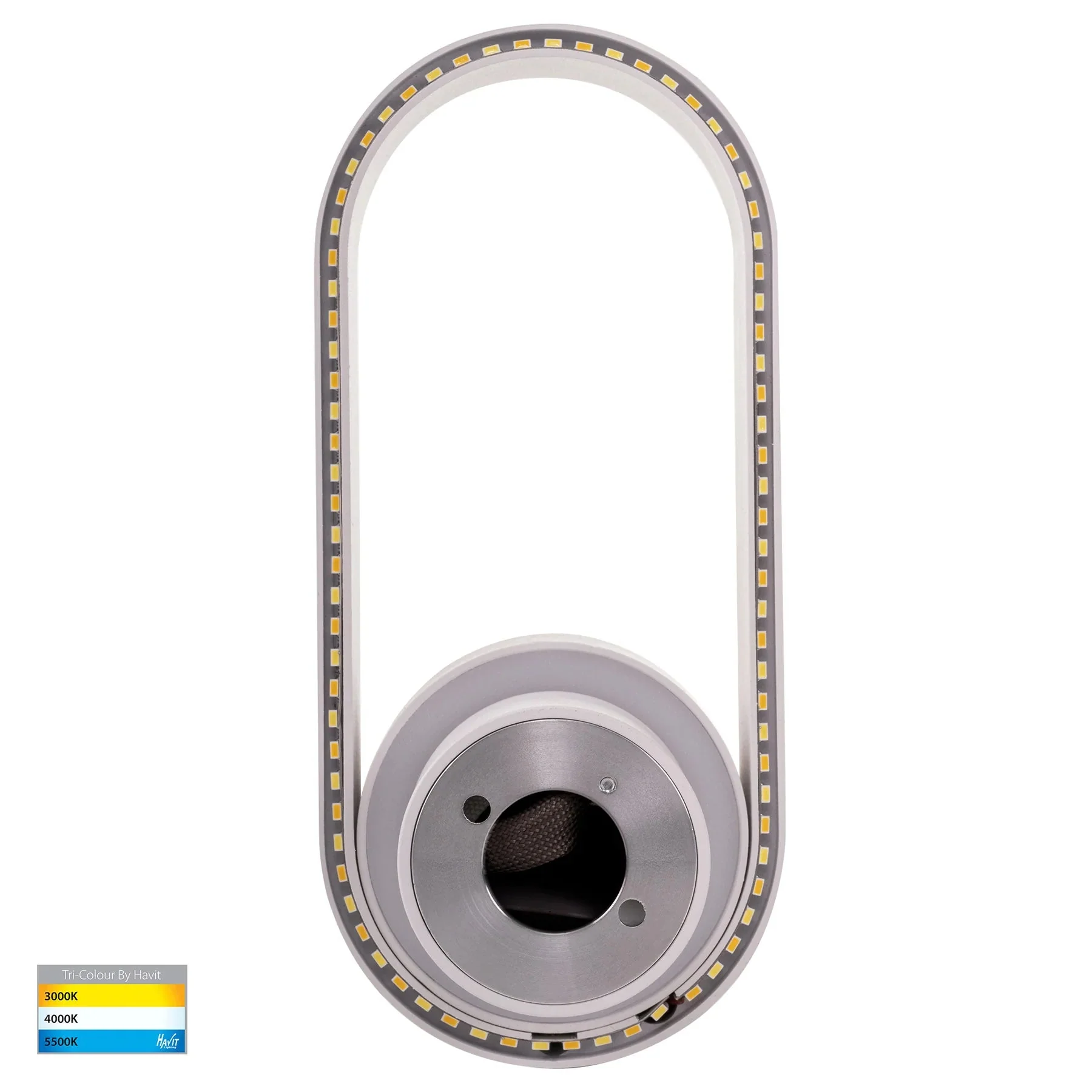 Ovale Indoor LED Wall Light in Black, Black/Brass, White, White/Brass Havit Lighting - HV8080T - Image 18